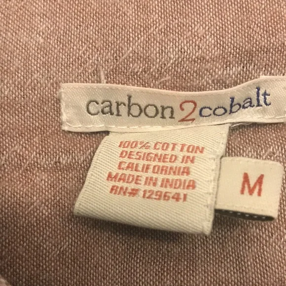 Men’s Carbon 2 Cobalt 100% Cotton Shirt - Size Medium - Picture 4 of 8